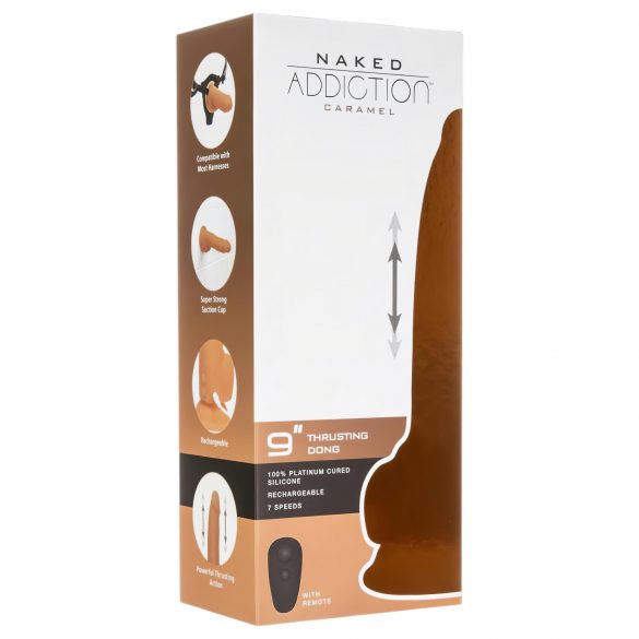 Naked Addiction Stotende Vibrator - Donker (23cm)