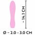 Cuties Mini 3 - Oplaadbaar, waterdicht, geribbeld vibrator (roze)