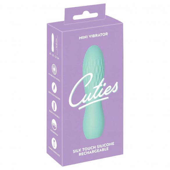 Cuties Mini 3 - oplaadbare, waterdichte, geometrische vibrator (groen)