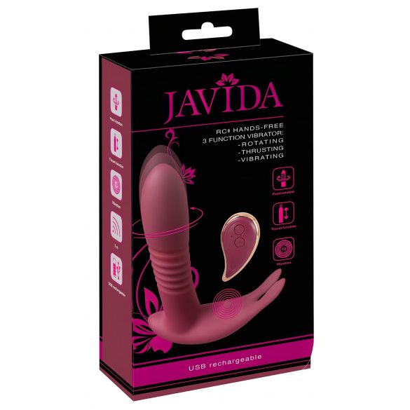 Javida RC - radiografische 3 functies clitoris vibrator (rood)