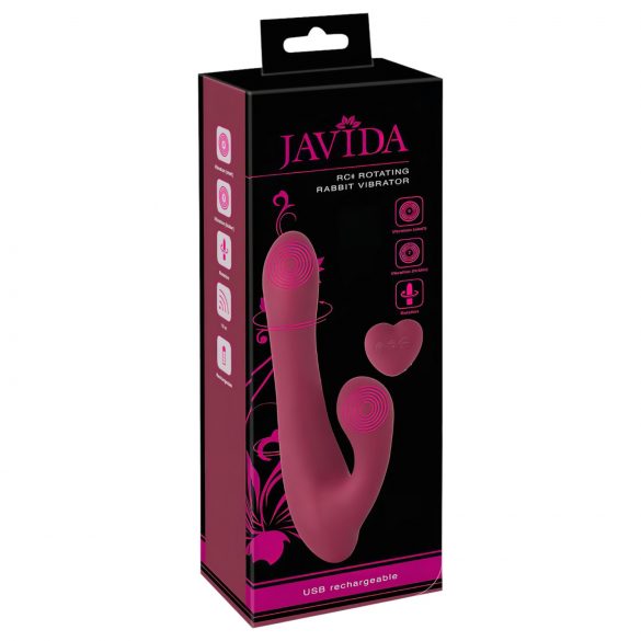 Javida - Roterende clitoris vibrator met afstandsbediening (rood)