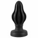 ANOS - superzachte, geribbelde anale dildo - 5 cm (zwart)