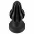 ANOS - superzacht geribbelde anale dildo - 7cm (zwart)