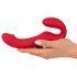 You2Toys Strapless - oplaadbare, draadloze strap-on vibrator (rood)