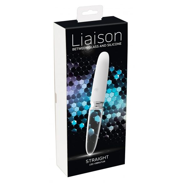 Liaison Recht - oplaadbare, LED vibrator (doorzichtig wit)