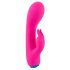 You2Toys bunt. - oplaadbare, waterdichte vibrator met clitorisstimulator (roze)