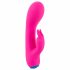 You2Toys bunt. - oplaadbare, waterdichte vibrator met clitorisstimulator (roze)