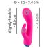 You2Toys bunt. - oplaadbare, waterdichte vibrator met clitorisstimulator (roze)