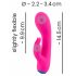 You2Toys bunt. - oplaadbare, waterdichte vibrator met clitorisstimulator (roze)