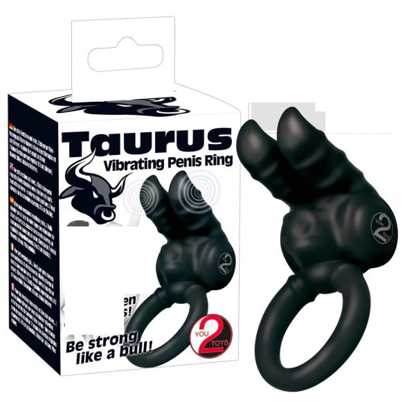 You2Toys - Taurus - dubbele motor vibrerende penisring (zwart)