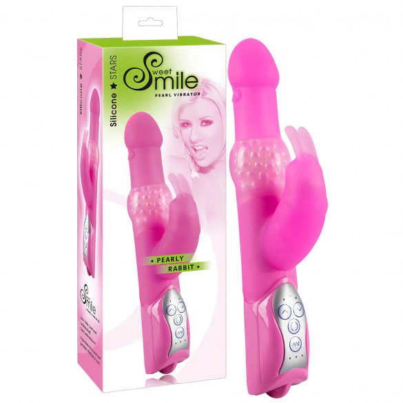 SMILE Pearly Rabbit - parelkralen vibrator (roze)