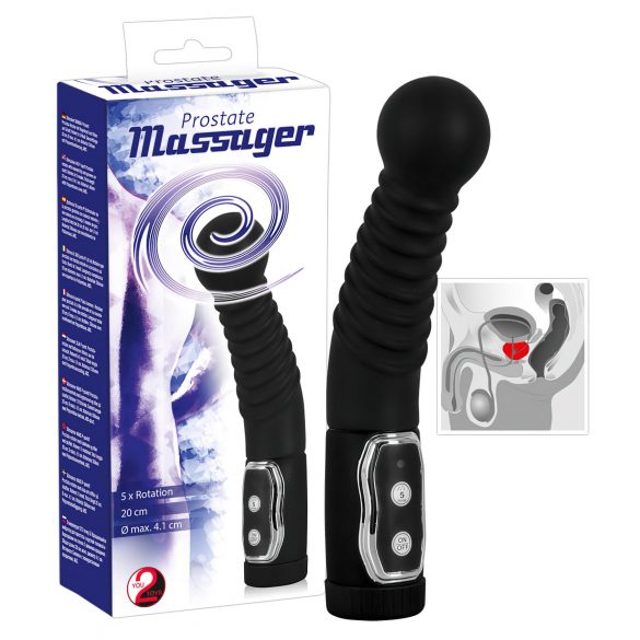 You2Toys - Prostaat massager - draaiende prostaatvibrator (zwart)