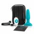 b-Vibe - roterende parels, oplaadbare anale vibrator (turquoise)