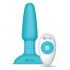 b-Vibe - roterende parels, oplaadbare anale vibrator (turquoise)