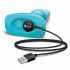 b-Vibe - roterende parels, oplaadbare anale vibrator (turquoise)