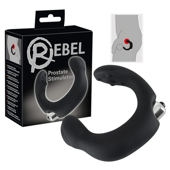 Rebel - gebogen prostaatvibrator (zwart)