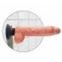 Koning Cock 25 cm buigzame vibrator met zuignap - natuur