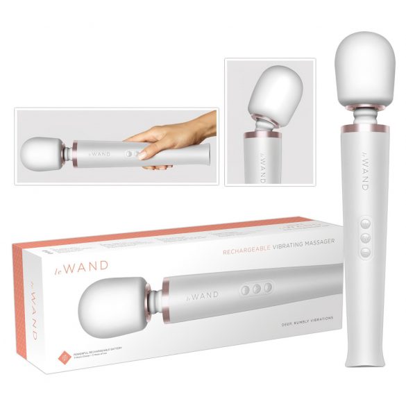 le Wand - exclusieve, oplaadbare vibrator (wit)