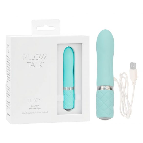 Pillow Talk Flirty - oplaadbare staaf vibrator (turkoois)