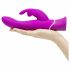 Happyrabbit Curve - waterdichte, oplaadbare vibrator met clitorisstimulator (paars)