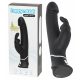 Happyrabbit Realistic - waterdichte, oplaadbare vibrator met clitorisstimulator (zwart)