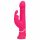 Happyrabbit Thrusting - oplaadbare, met clitorisstimulator duw vibrator (roze)