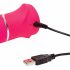 Happyrabbit Thrusting - oplaadbare, met clitorisstimulator duw vibrator (roze)