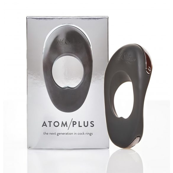 Atom Plus - dubbele motor vibrerende penisring (zwart)