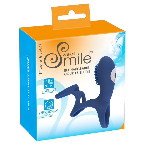 SMILE Koppel - oplaadbare vibrerende penismanchet (blauw)