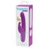 Happyrabbit Realistisch Dun - herlaadbare vibrator met clitorisstimulator (paars)