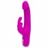 Happyrabbit Realistisch Dun - herlaadbare vibrator met clitorisstimulator (paars)