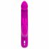 Happyrabbit Realistisch Dun - herlaadbare vibrator met clitorisstimulator (paars)