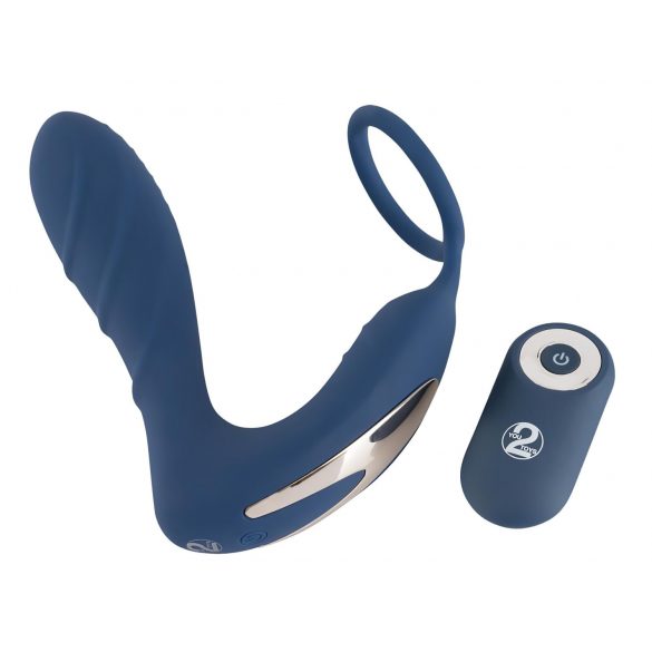 You2Toys Prostaatplug - draadloze anaal vibrator met penisring (blauw)