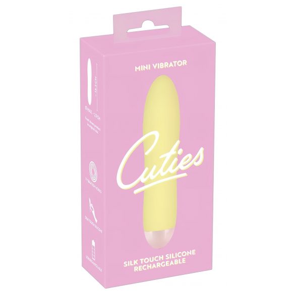 Cuties Mini Geel - oplaadbare siliconen vibrator (geel)