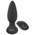 Black Velvet - oplaadbare, draadloze, roterende parel anaal vibrator (zwart)