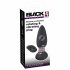 Black Velvet - oplaadbare, draadloze, roterende parel anaal vibrator (zwart)