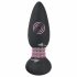 Black Velvet - oplaadbare, draadloze, roterende parel anaal vibrator (zwart)