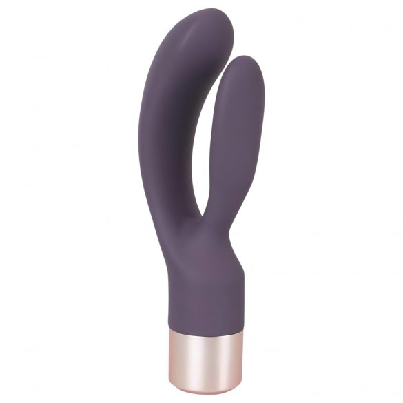 You2Toys Elegant Double - oplaadbare, clitorisstimulator vibrator (donkerpaars)