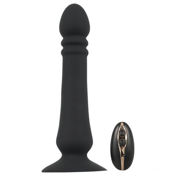 Zwarte Fluweel - oplaadbare, stotende anale vibrator (zwart)