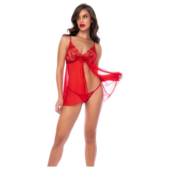 Mapalé - kanten babydoll en string (rood) - L/XL