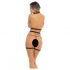 Rene Rofe Rassel Tassle - decoratieve bodyharnas en string (zwart) - S-L