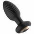 Grappig Me 360 - oplaadbare, waterdichte, anale vibrator met radio (zwart)