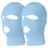 Balaclava - gebreide spannende masker met 3 openingen (blauw)