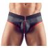 Svenjoyment - open jock slip (zwart-rood)