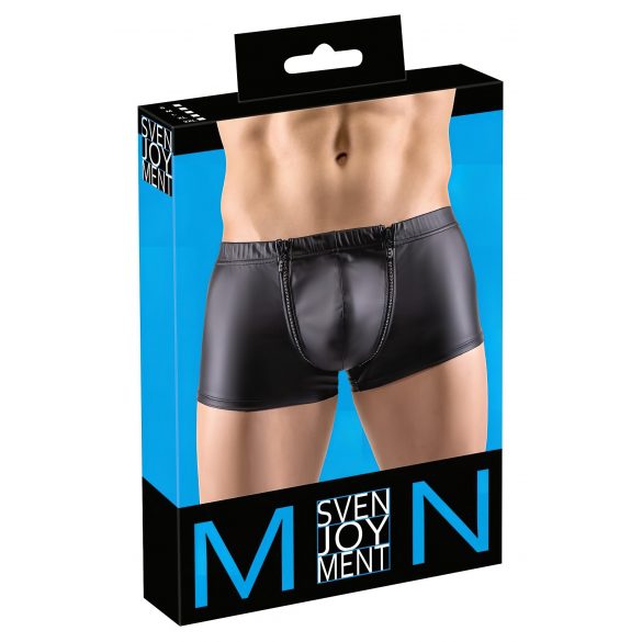 Svenjoyment - glinsterende rits matte boxers (zwart)