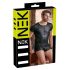 NEK - Matte look heren T-shirt, kort, zwart - XL