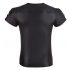 NEK - Matte look heren T-shirt, kort, zwart - XL