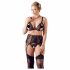 Cottelli Plus Size - Kant lingerie set (zwart)