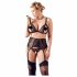 Cottelli Plus Size - Kant lingerie set (zwart)