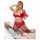 Cottelli Plus Size - Red Versatile Lingerie Set  - 90D/XL